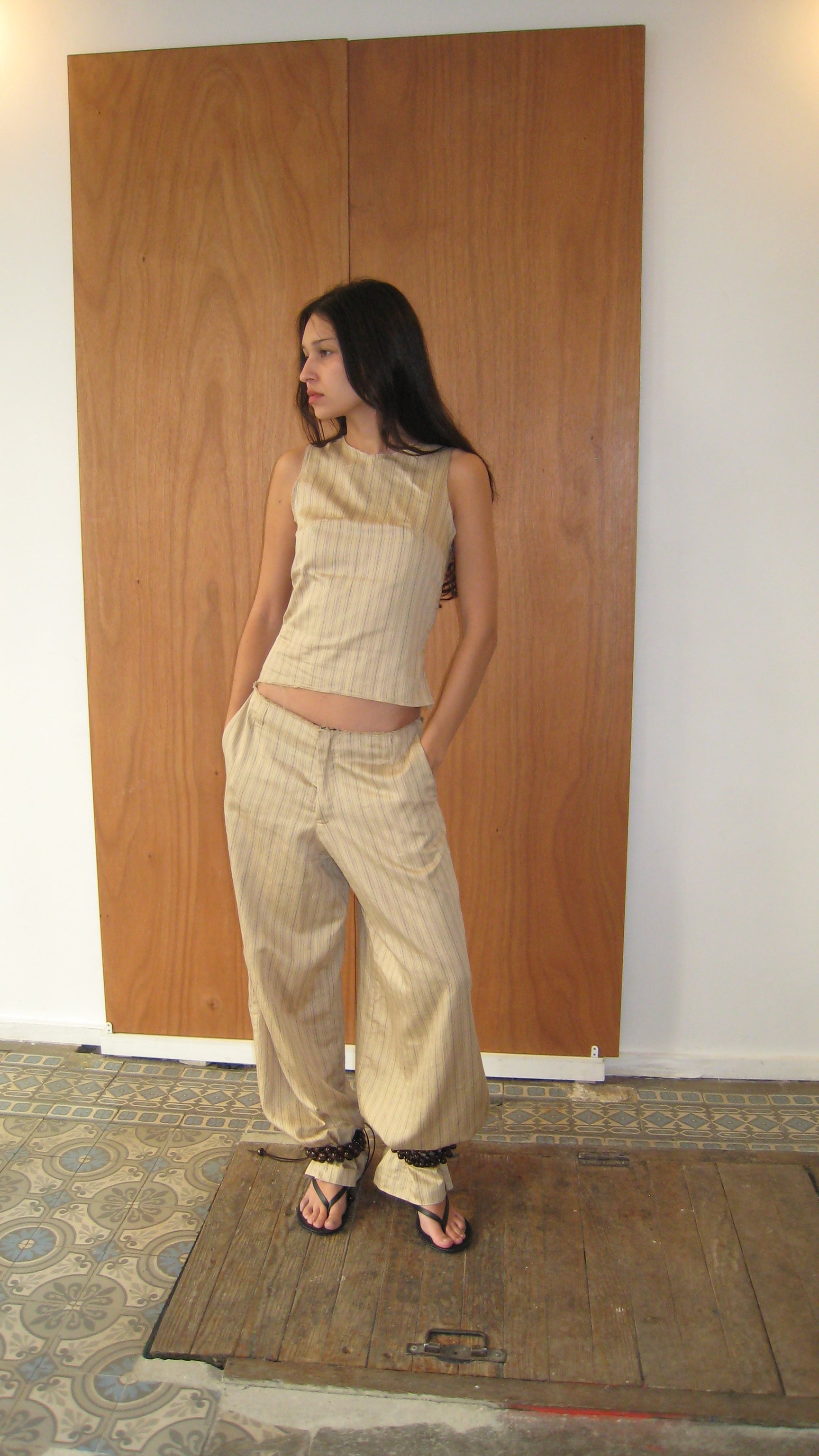 Pantalon large en laine Charlie