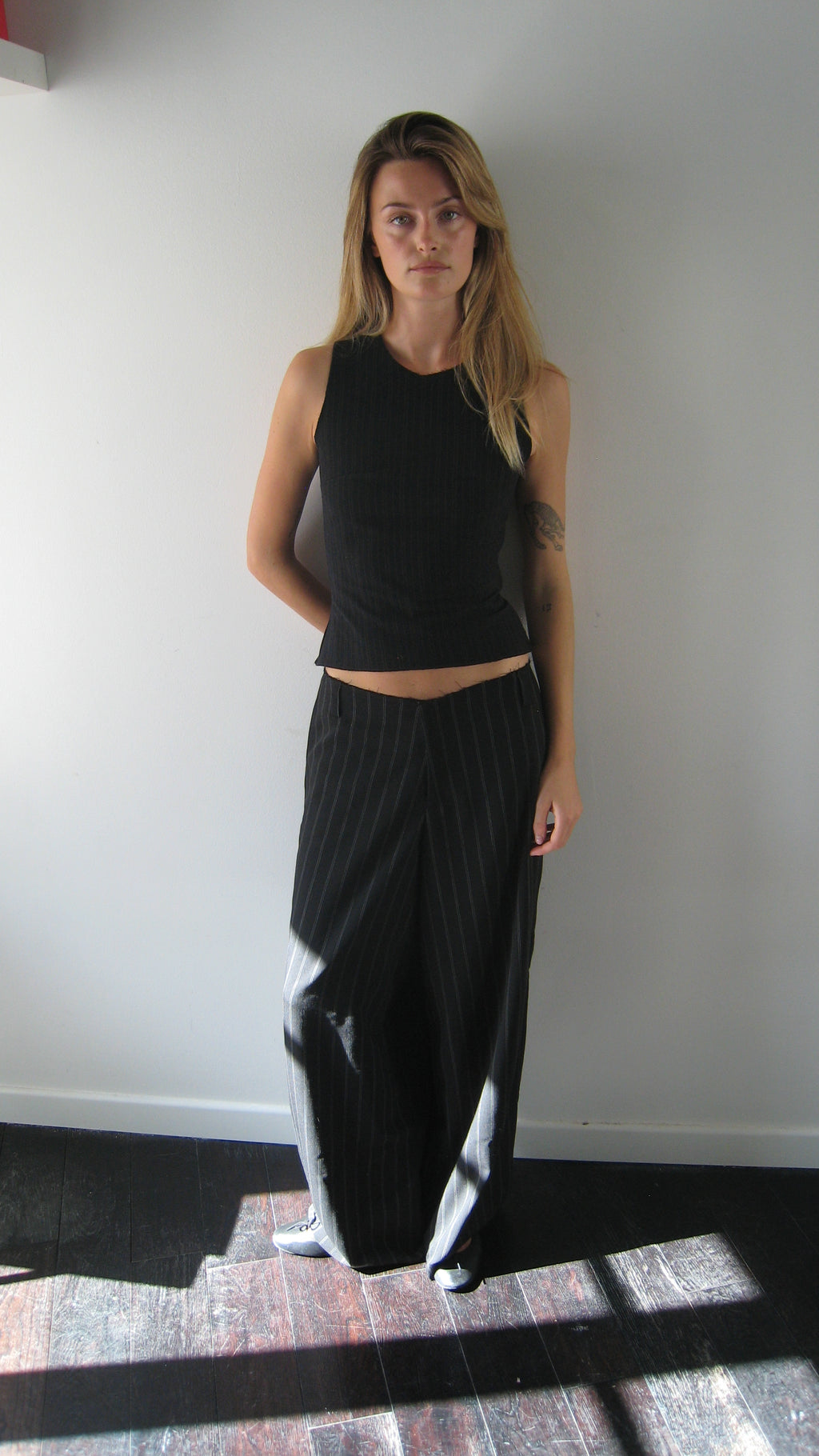 Pantalon large en laine Charlie