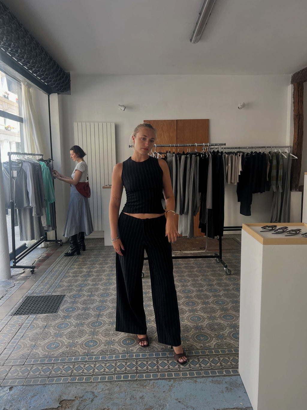 Pantalon large en laine Charlie