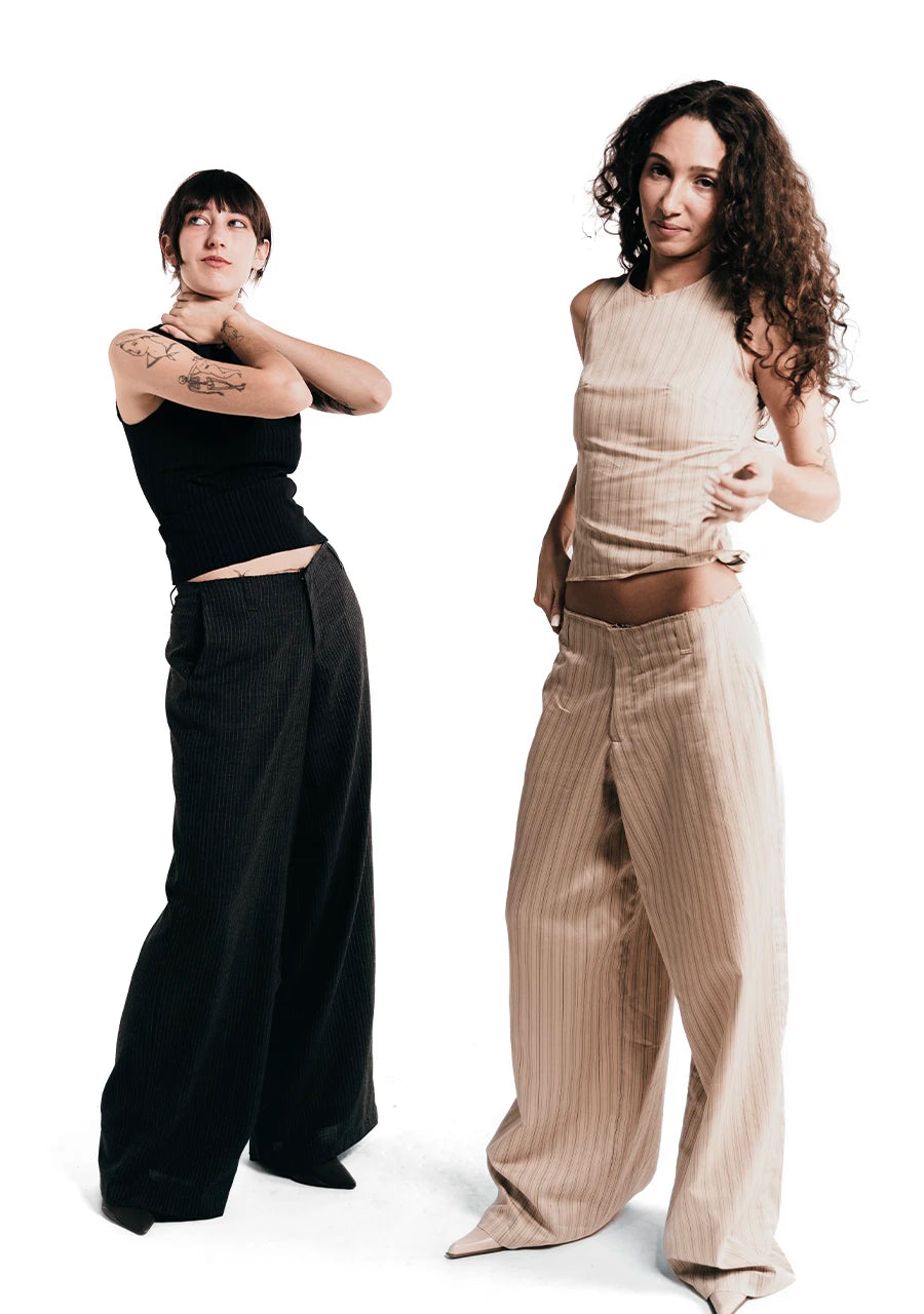 Pantalon large en laine Charlie